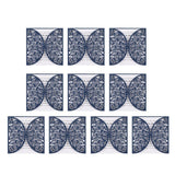 Max 10x Hollow Laser Cute Butterfly Invitation Cards, Envelop, Blank Sheet blue