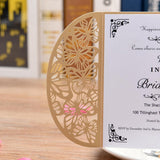 Max 10x Hollow Laser Cute Butterfly Invitation Cards, Envelop, Blank Sheet beige