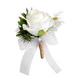 Max Fake Fabric Flower Brooch Corsage Pin for Wedding Bridal Groom Women Men