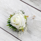 Max Fake Fabric Flower Brooch Corsage Pin for Wedding Bridal Groom Women Men