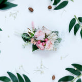 Max Artificial Fabric Flower Hair Comb Bridal Headdress Flower Champagne Pink