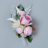 Max Artificial Fabric Flower Hair Comb Bridal Headdress Flower Sakura Pink