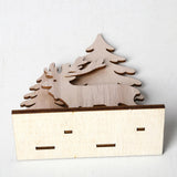 Max Wood Crafts Christmas Party Supplies Home Decorations Elk 3 11.4x14.5cm