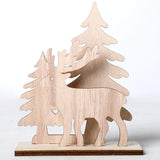 Max Wood Crafts Christmas Party Supplies Home Decorations Elk 3 11.4x14.5cm