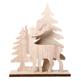 Max Wood Crafts Christmas Party Supplies Home Decorations Elk 3 11.4x14.5cm