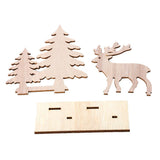 Max Wood Crafts Christmas Party Supplies Home Decorations Elk 3 11.4x14.5cm