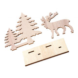 Max Wood Crafts Christmas Party Supplies Home Decorations Elk 3 11.4x14.5cm
