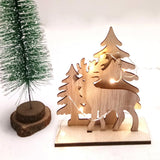 Max Wood Crafts Christmas Party Supplies Home Decorations Elk 3 11.4x14.5cm