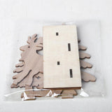 Max Wood Crafts Christmas Party Supplies Home Decorations Elk 3 11.4x14.5cm