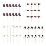 Max 12 Sets Cupcake Toppers Cake Picks Party Favors Bat - 6x4.78cm