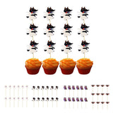Max 12 Sets Cupcake Toppers Cake Picks Party Favors Bat - 6x4.78cm