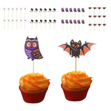 Max 12 Sets Cupcake Toppers Cake Picks Party Favors Bat - 6x4.78cm