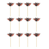 Max 12 Sets Cupcake Toppers Cake Picks Party Favors Bat - 6x4.78cm