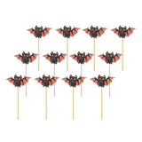 Max 12 Sets Cupcake Toppers Cake Picks Party Favors Bat - 6x4.78cm