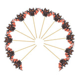 Max 12 Sets Cupcake Toppers Cake Picks Party Favors Bat - 6x4.78cm