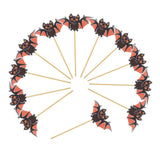 Max 12 Sets Cupcake Toppers Cake Picks Party Favors Bat - 6x4.78cm