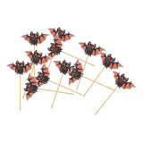Max 12 Sets Cupcake Toppers Cake Picks Party Favors Bat - 6x4.78cm