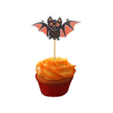 Max 12 Sets Cupcake Toppers Cake Picks Party Favors Bat - 6x4.78cm