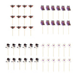 Max 12 Sets Cupcake Toppers Cake Picks Party Favors Bat - 6x4.78cm