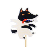 Max 12 Sets Cupcake Toppers Cake Picks Party Favors Wolf - 5.06x5.5cm