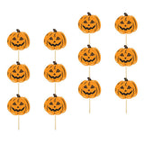 12 Pieces Halloween Cake Cupcake Topper Halloween Cake Decor Pumpkin