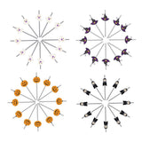 Max 12 Pieces Halloween Paper Straws Wave Stripe Paper Drinking Straw Ghost