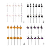 Max 12 Pieces Halloween Paper Straws Wave Stripe Paper Drinking Straw Ghost