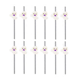 Max 12 Pieces Halloween Paper Straws Wave Stripe Paper Drinking Straw Ghost