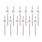Max 12 Pieces Halloween Paper Straws Wave Stripe Paper Drinking Straw Ghost