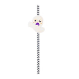 Max 12 Pieces Halloween Paper Straws Wave Stripe Paper Drinking Straw Ghost