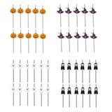 Max 12 Pieces Halloween Paper Straws Wave Stripe Paper Drinking Straw Ghost