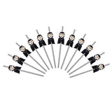 Max 12 Pieces Halloween Paper Straws Wave Stripe Paper Drinking Straw Vampire
