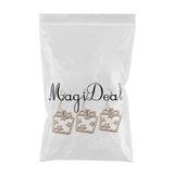 Max 3 Pieces Round Wood Hollow Christmas Tree Hanging Ornaments Gift