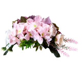 Max Synthetic Flower Hairpiece Hair Comb for Wedding Bride Straw Hat Lotus Pink