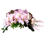 Max Synthetic Flower Hairpiece Hair Comb for Wedding Bride Straw Hat Lotus Pink