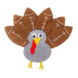 Max 6Pack Cute Turkey Cupcake Picks Topper Birthday Festival Cake Insert Silver