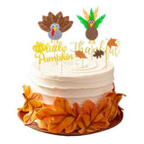 Max 6Pack Cute Turkey Cupcake Picks Topper Birthday Festival Cake Insert Silver