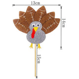 Max 6Pack Cute Turkey Cupcake Picks Topper Birthday Festival Cake Insert Silver