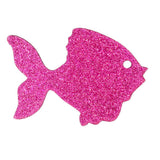 Maxbell 12xGlitter Ocean Creature Drinking Straws Cake Toppers Rose Red