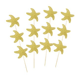 Maxbell 12pcs Glitter Cakecup Toppers Ocean Creature Cake Topper Golden