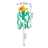 Maxbell 16x Per Set Paper Cake Toppers Bunting Banner for Party Babies Shower Decor