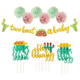 Maxbell 16x Per Set Paper Cake Toppers Bunting Banner for Party Babies Shower Decor