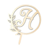 Max Letter H Initial Wood Cake Topper Wedding Anniversary Birthday Party Decor