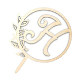 Max Letter H Initial Wood Cake Topper Wedding Anniversary Birthday Party Decor