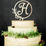 Max Letter H Initial Wood Cake Topper Wedding Anniversary Birthday Party Decor