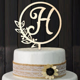 Max Letter H Initial Wood Cake Topper Wedding Anniversary Birthday Party Decor