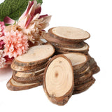 Unpainted Natural Oval Blank Wood Slices Predrilled with Holes 25pcs/pack