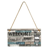 Max Wood Sign Wall Hanging Welcome Sign Please Seat Yourself Wall Art Decoration
