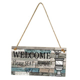 Max Wood Sign Wall Hanging Welcome Sign Please Seat Yourself Wall Art Decoration