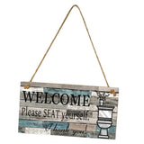 Max Wood Sign Wall Hanging Welcome Sign Please Seat Yourself Wall Art Decoration